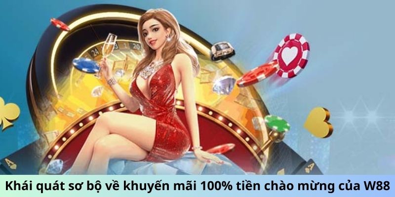 Khái quát sơ bộ về khuyến mãi 100% tiền chào mừng của W88