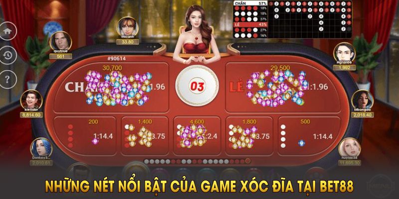 Những nét nổi bật của game xóc đĩa tại Bet88
